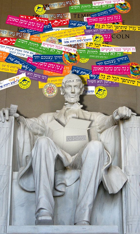 Abe Lincon Plastered With Nanach